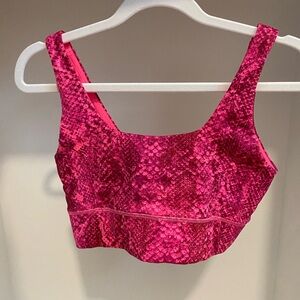 IVL Collective pink snakeskin sports bra EUC size 6